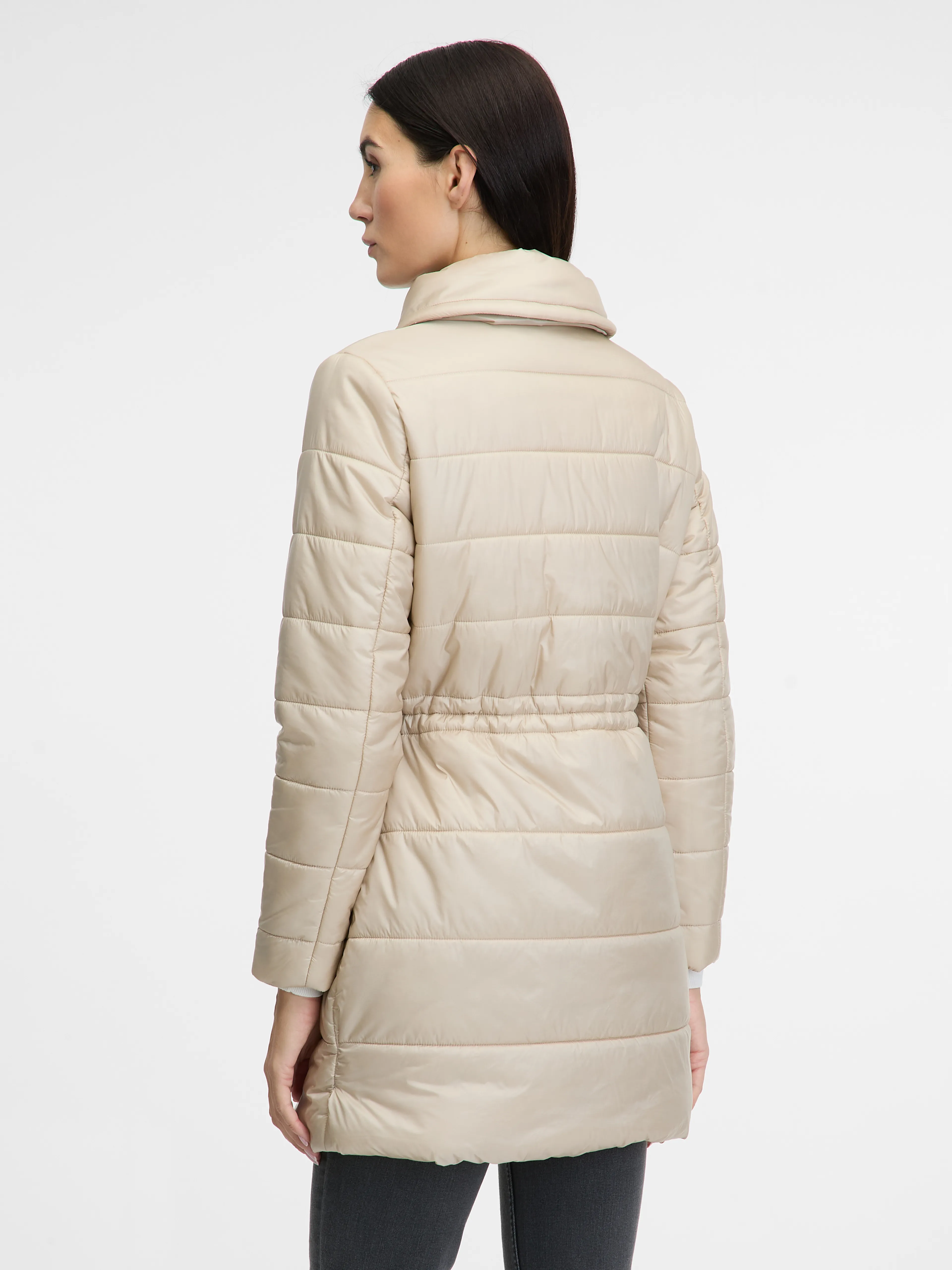 Cremefarbene Damen-Winterjacke ORSAY
