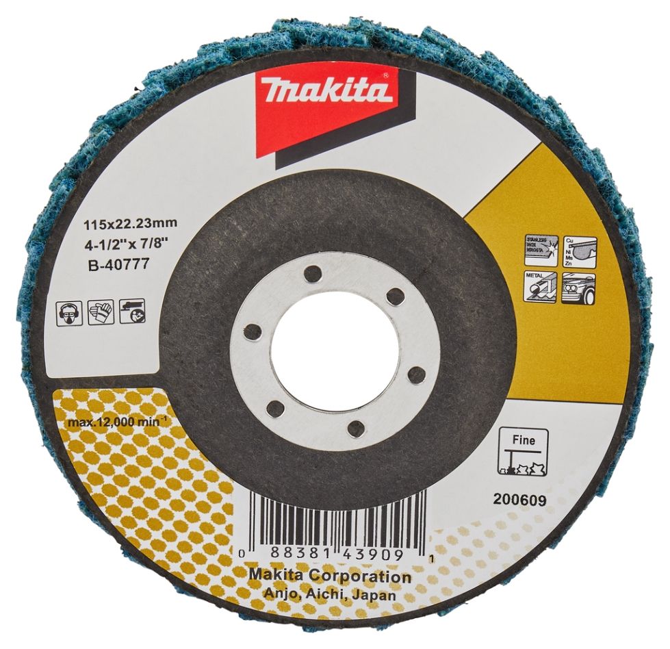 Makita Tillbehör B-40777 Lamellkonditioneringsskiva 115 mm Fin