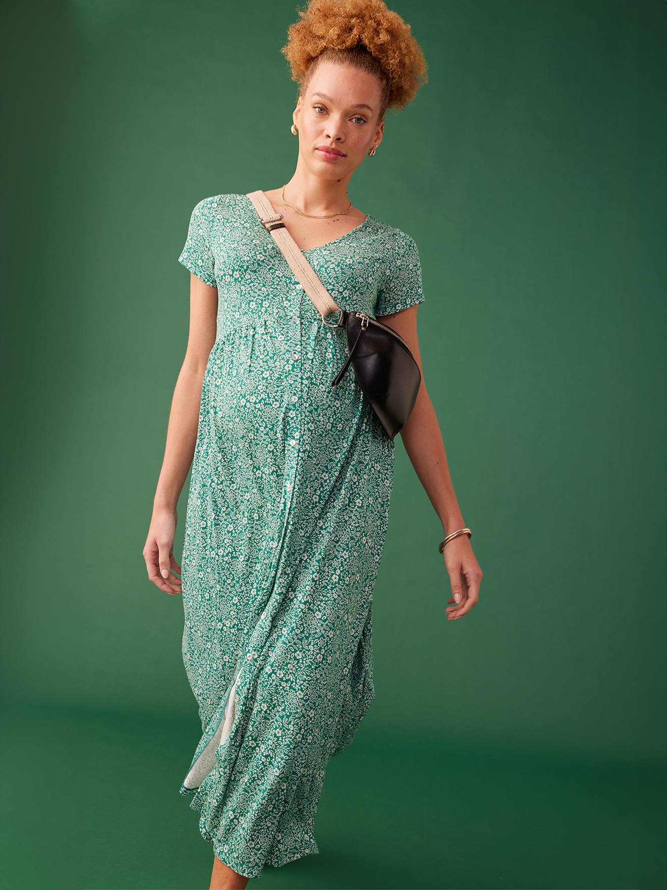 Envie de Fraise Maxikleid für Schwangerschaft & Stillzeit ENVIE DE FRAISE - grün