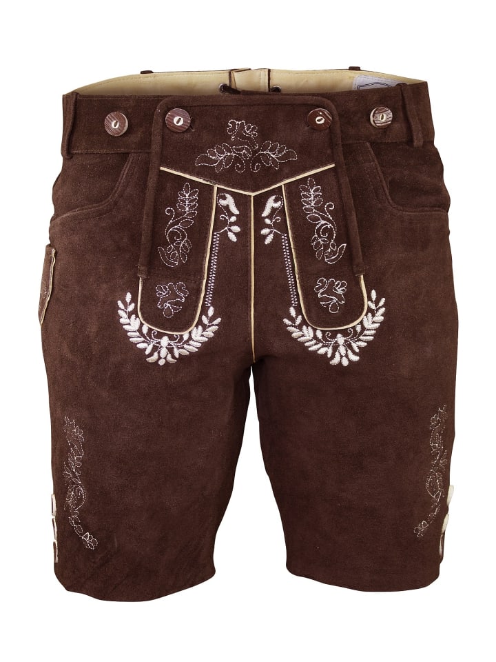 Edelnice Lederhose in dunkelbraun günstig kaufen