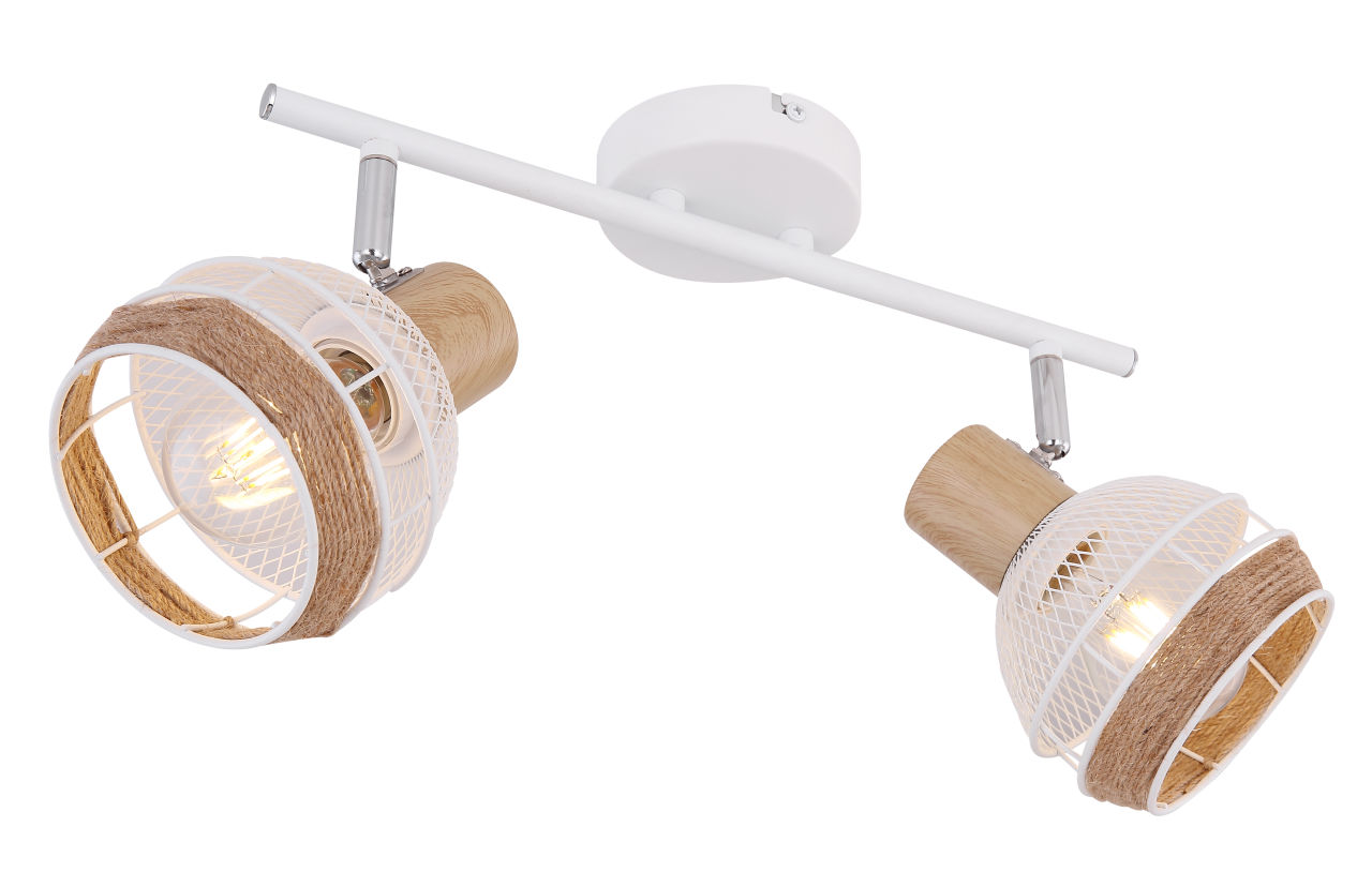 Globo Lighting - WIDY - Strahler Metall weiß, 2x E27