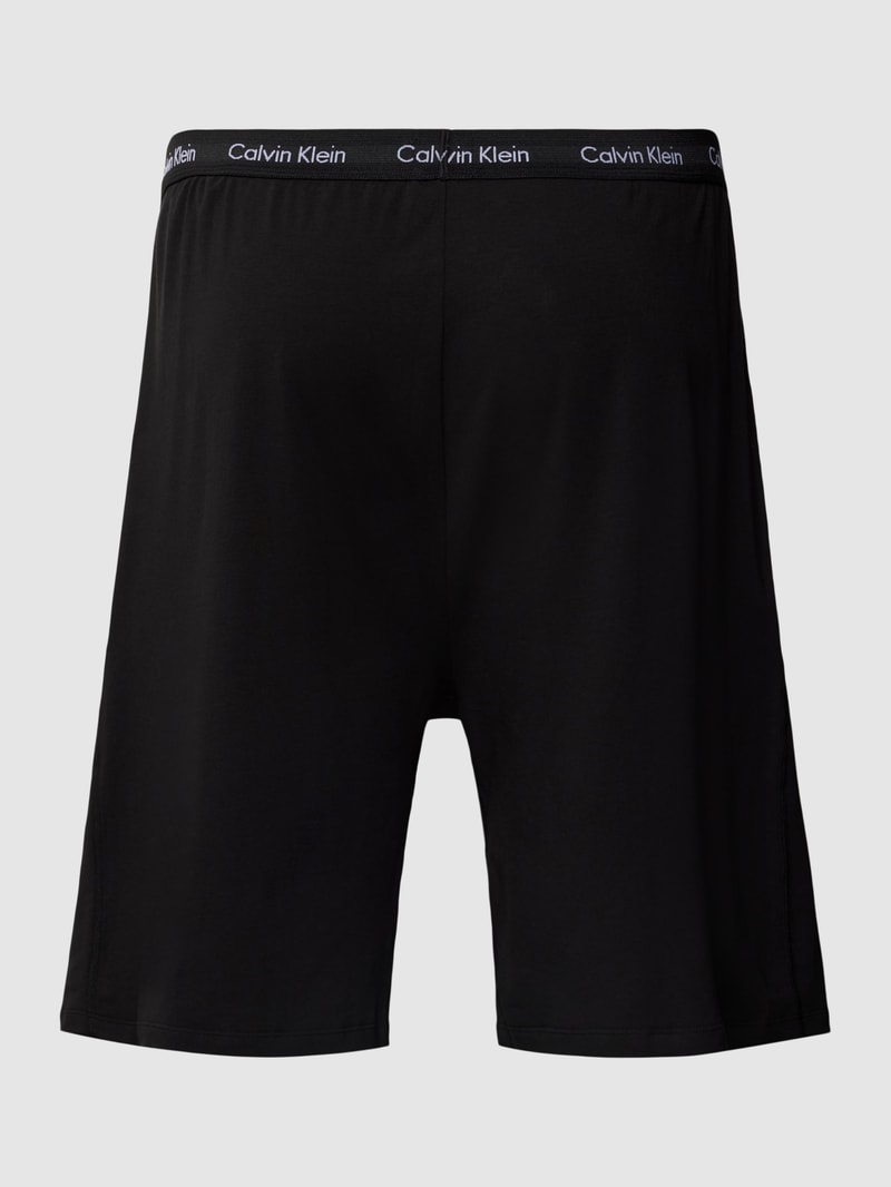 PLUS SIZE Pyjama-Shorts mit elastischem Logo-Bund in schwarz