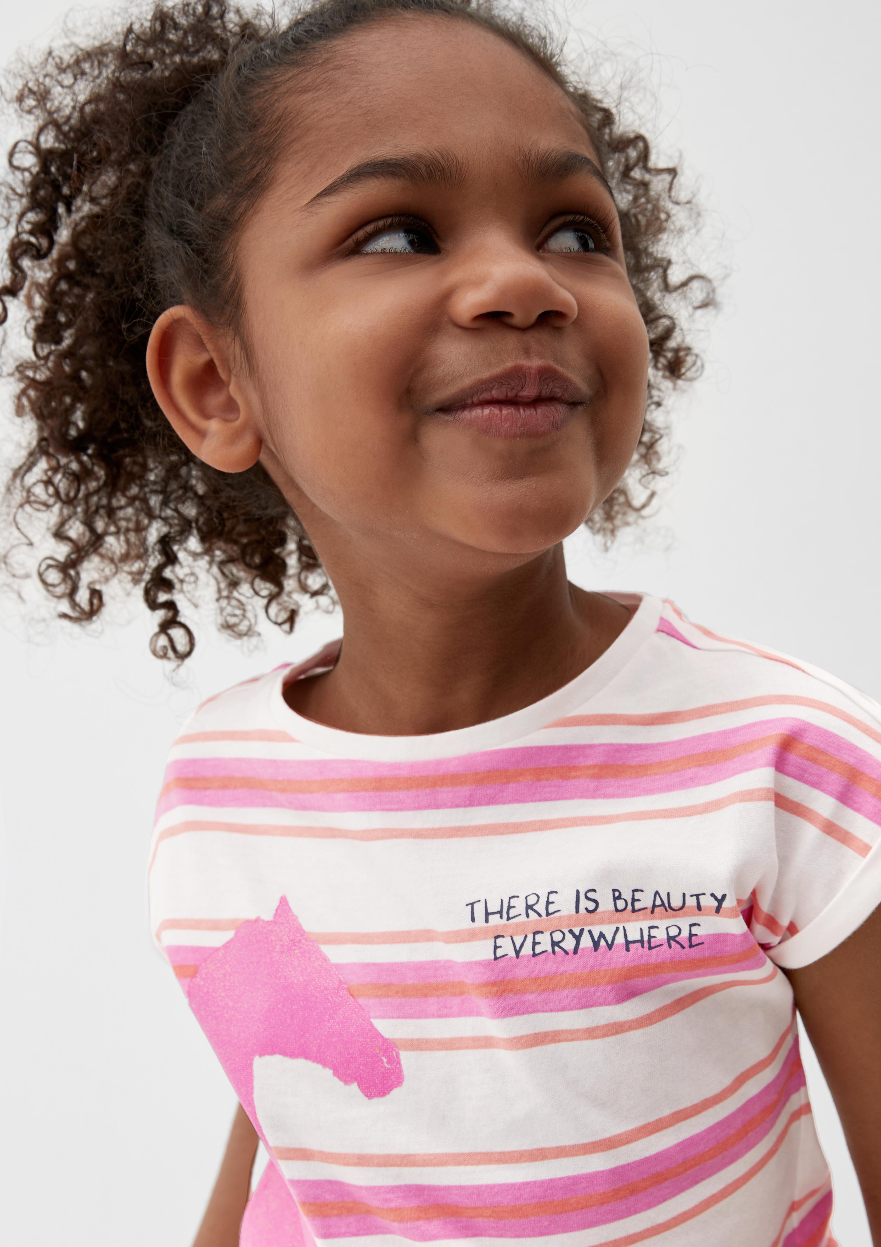 Streifenshirt mit Glitzer-Detail  2127419-02A6