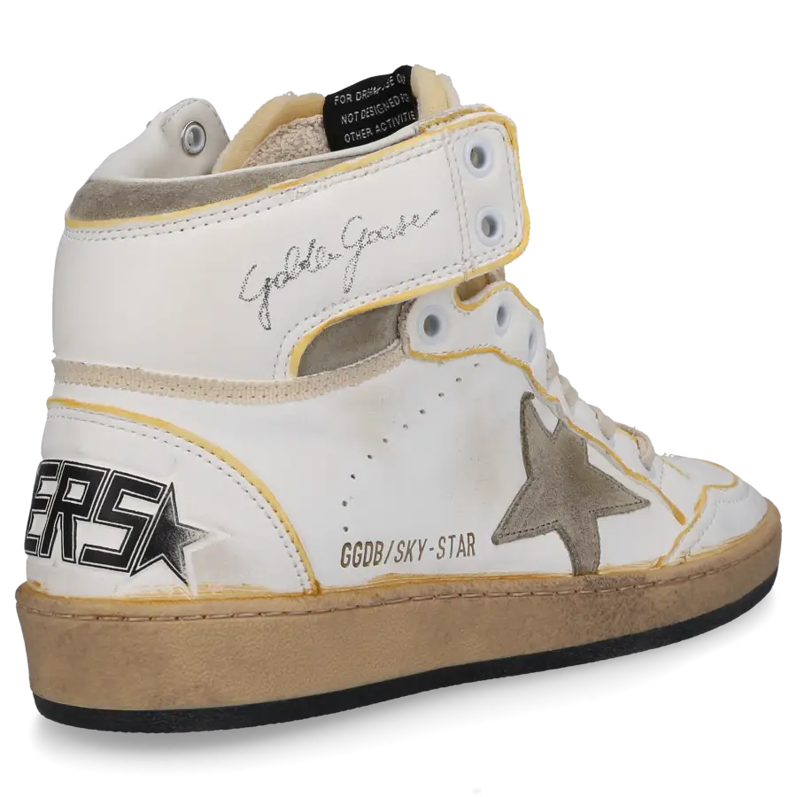 Golden Goose - Sneaker high SKY STAR Kalbsleder - weiß