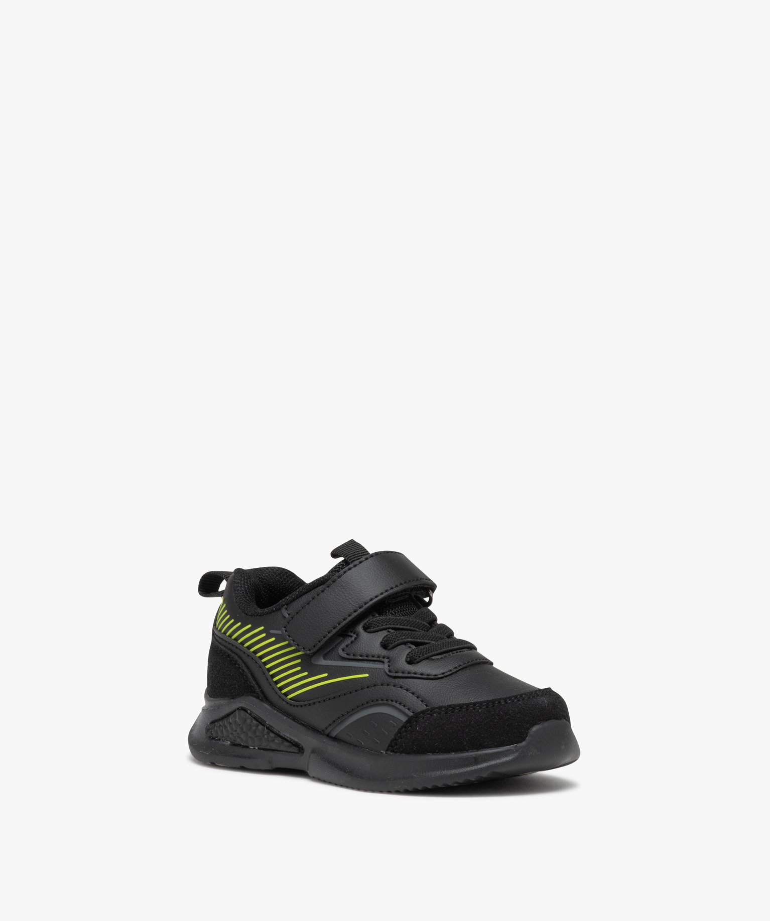 Baskets bébé Garçon unies style running noir | GEMO
