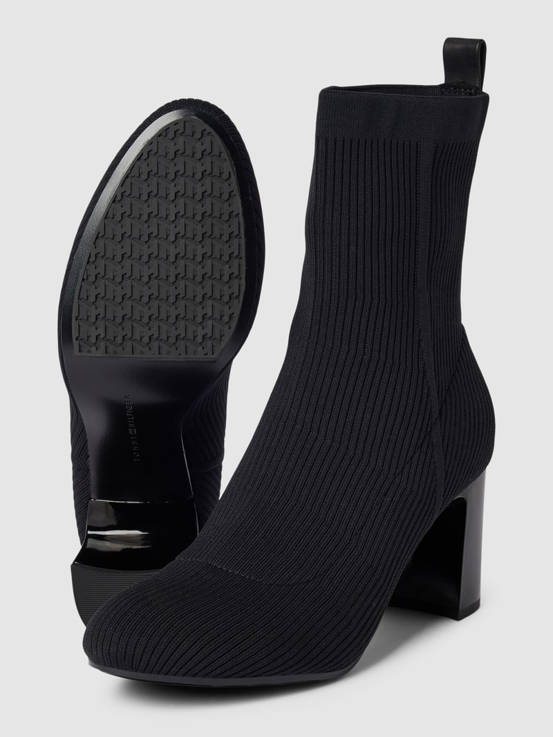 Sock Boots mit Logo-Detail Modell 'FEMININE ESSENTIAL' in schwarz