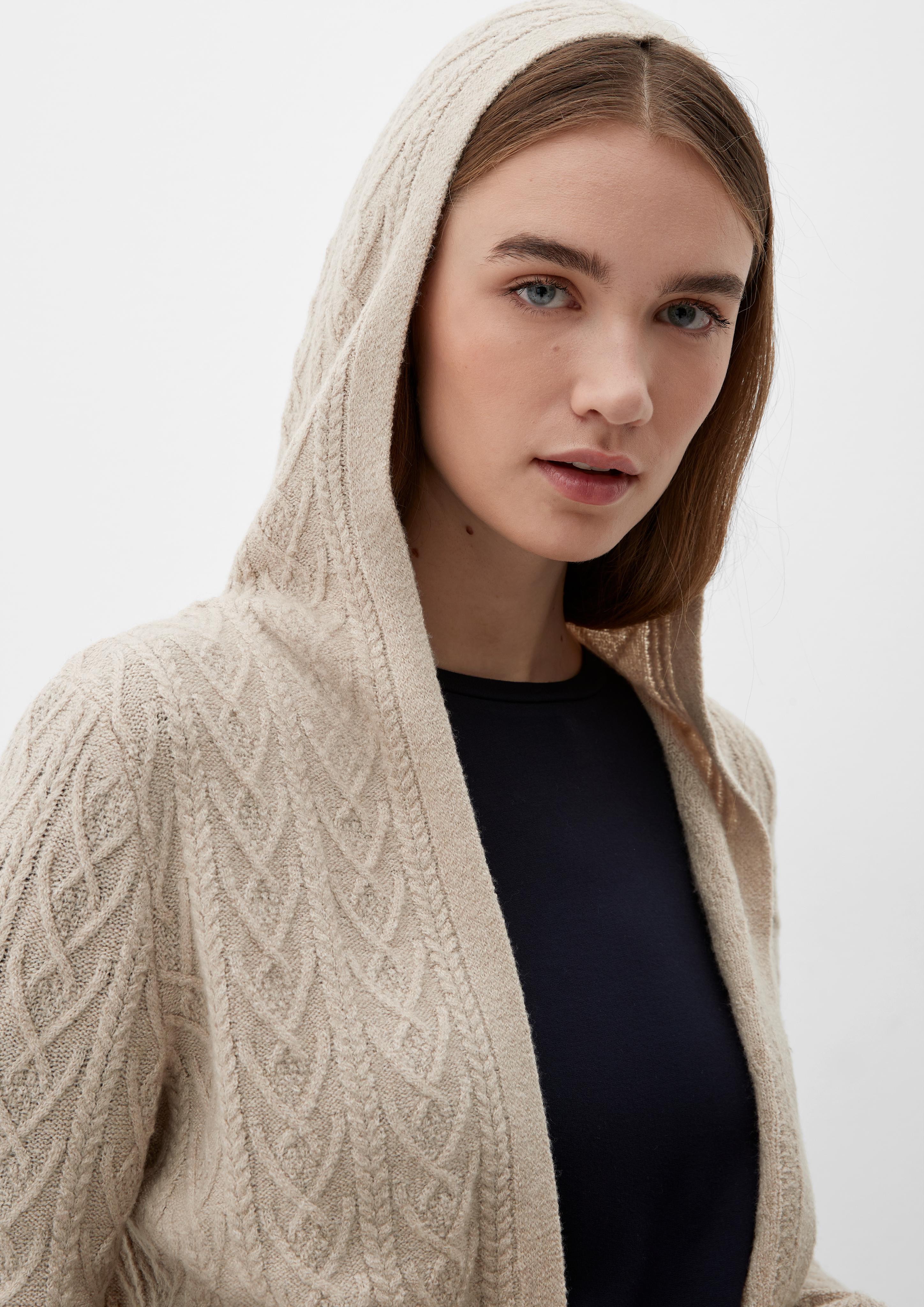 Cardigan mit Zopfmuster  2124135-8095