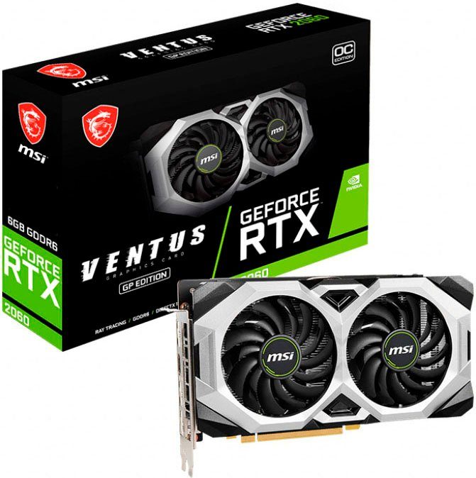 MSI VENTUS GP OC GeForce RTX 2060 Grafikkarte (6 GB, GDDR6)