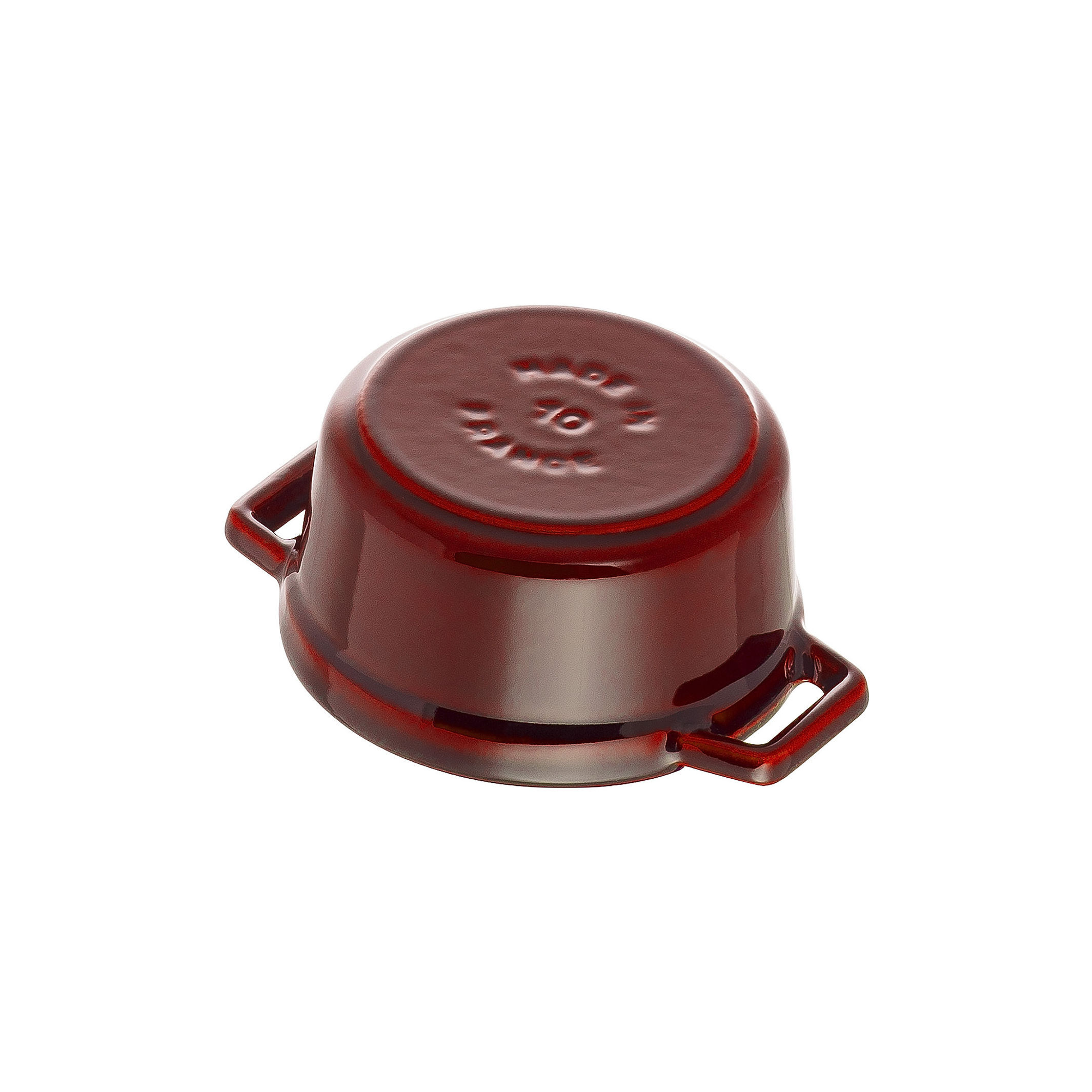 Mini Cocotte 10 cm, rund, Grenadine-Rot, Gusseisen