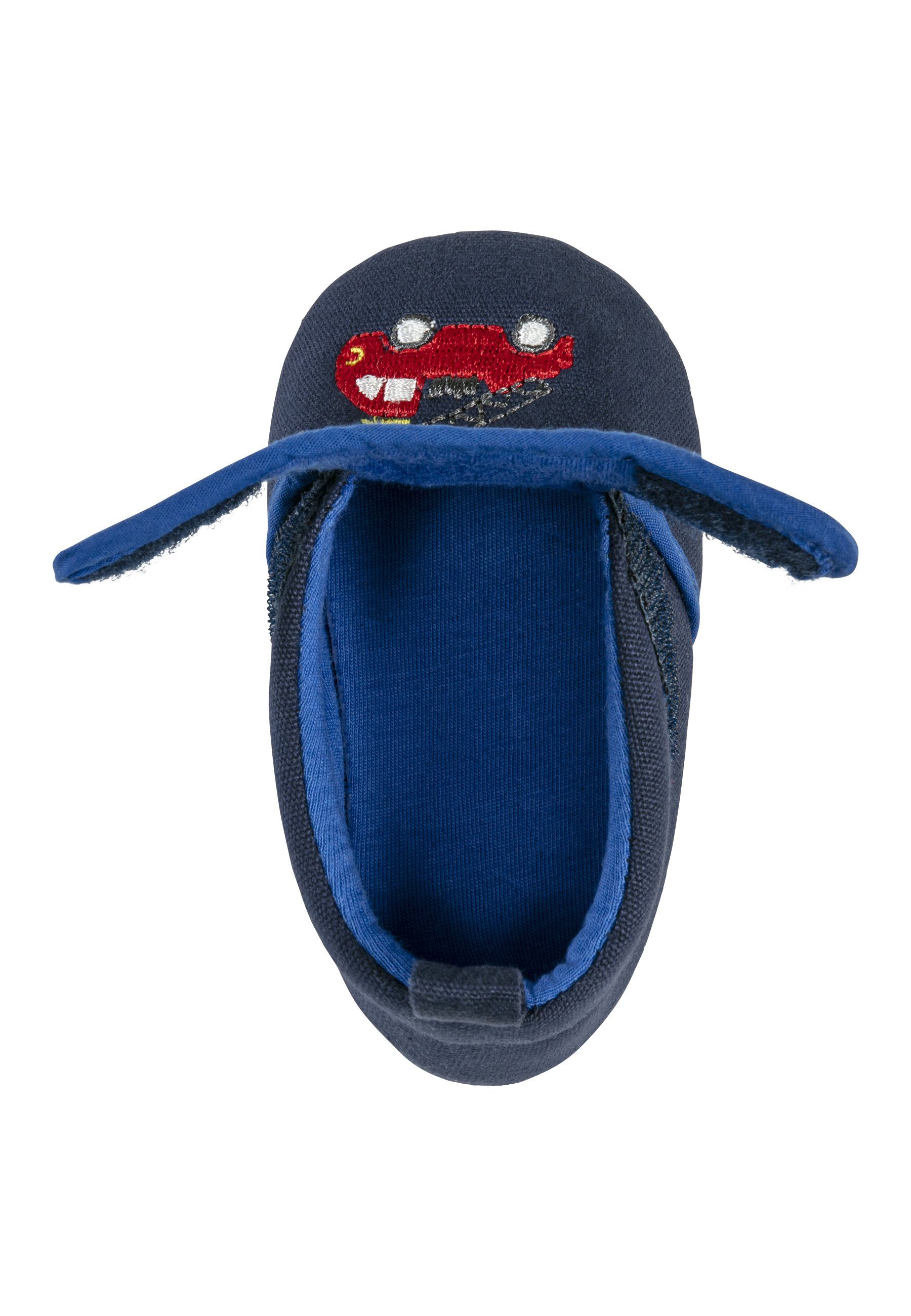 Sterntaler® Babykrabbelschuh Krabbelschuh (1-tlg., Hausschuhe mit süßen Stickmotiven, Babyschuhe weich) Krabbelschuhe Baby mit Klettverschluss und Anti-Rutsch-Sohle