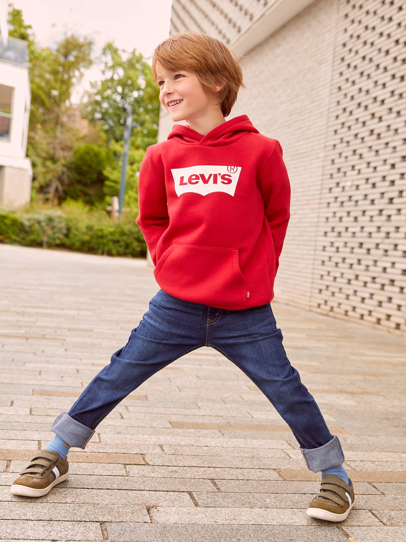 Levis Jungen Kapuzensweatshirt Levi's - rot