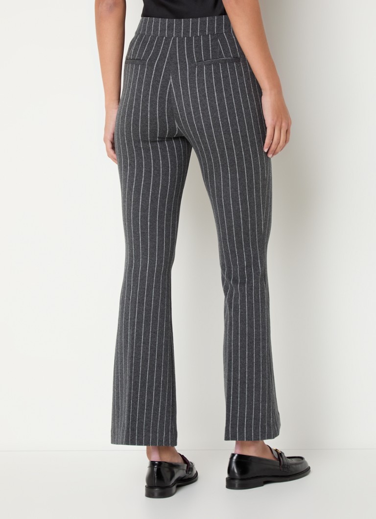 Spodnie Claudie Pierlot Fine Stripe Mid-Rise Flared