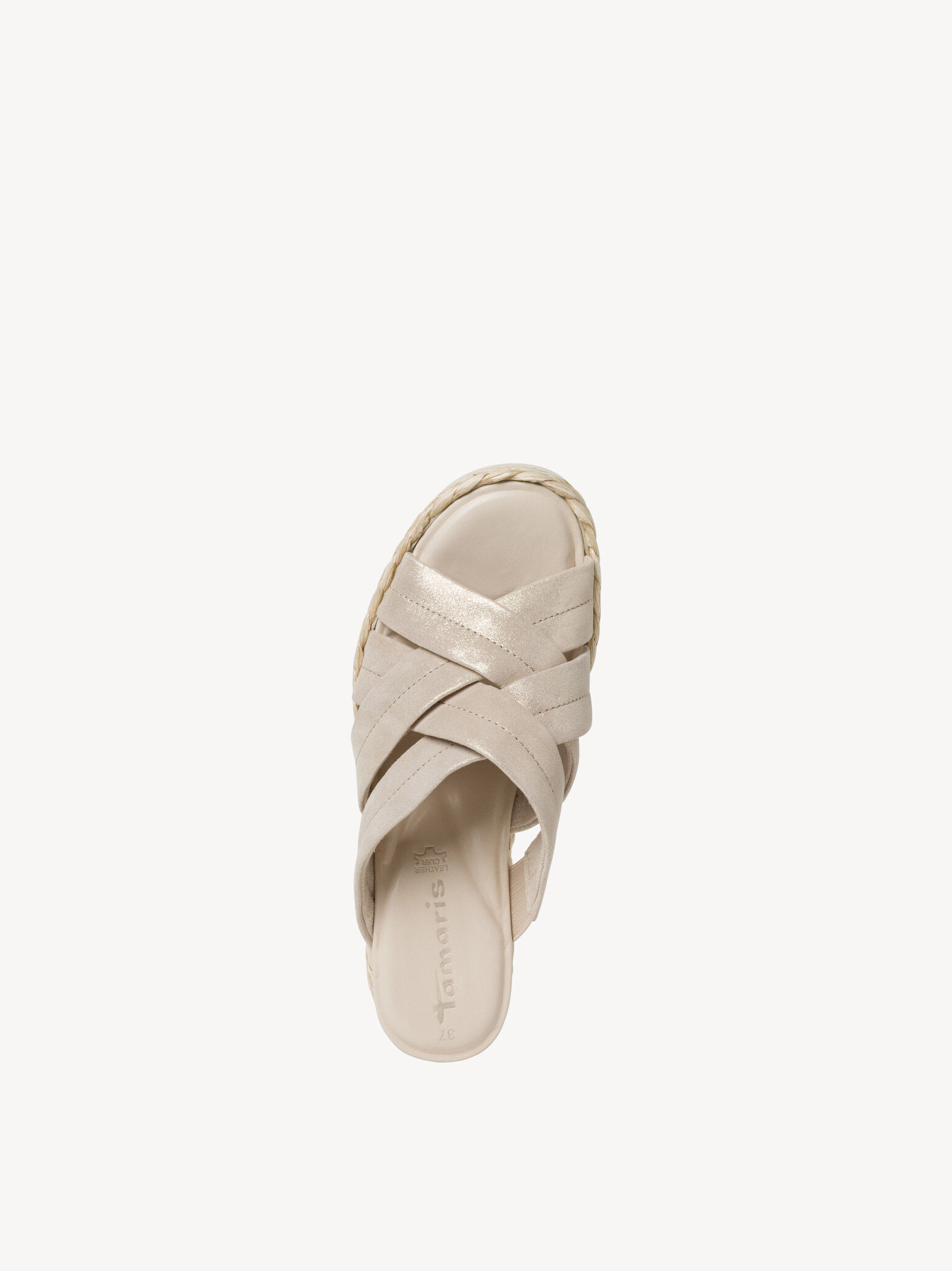 Mule en cuir - blanc