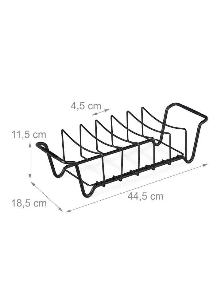 relaxdays Rippchenhalter in Schwarz günstig kaufen onesize