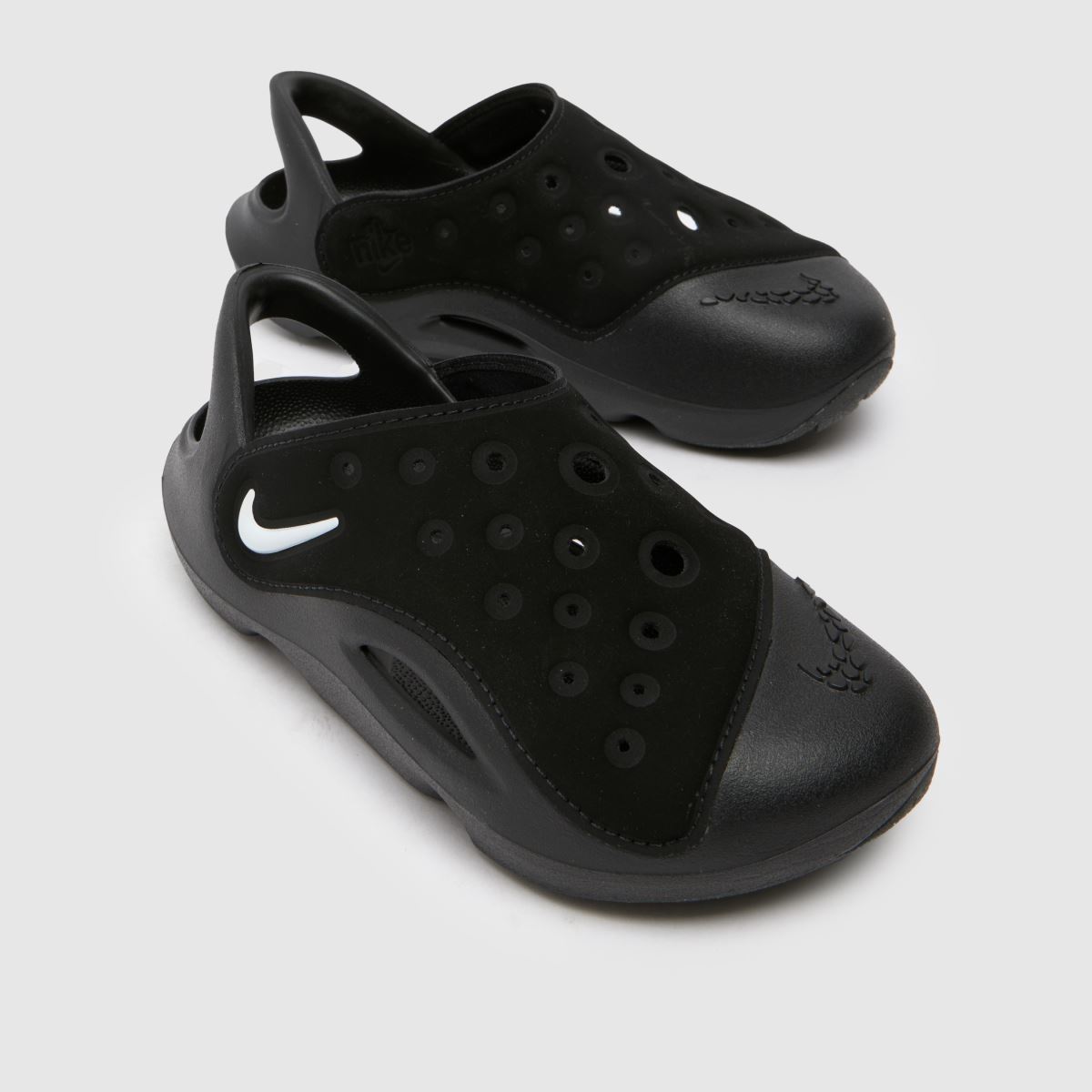 Nike svarta och vita turkise swoosh juniorsandaler
