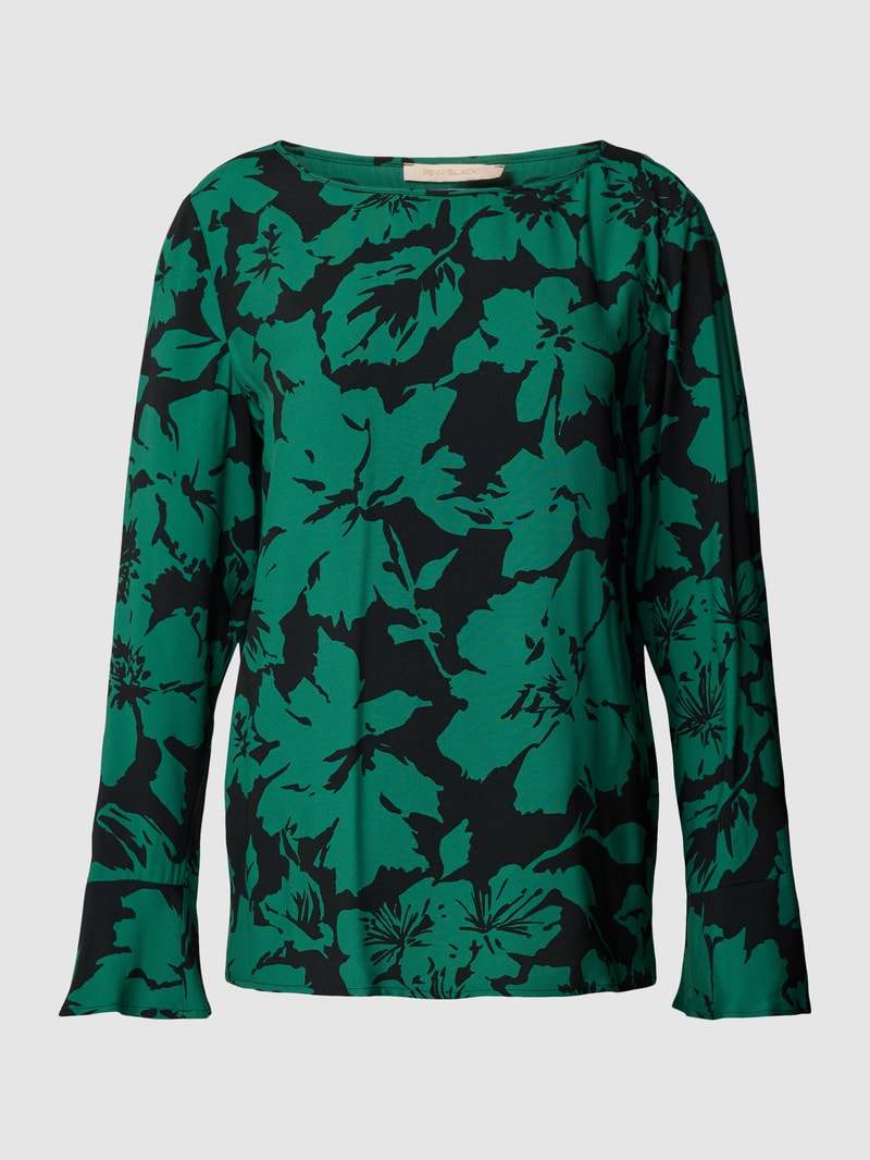 Blusenshirt aus Viskose Modell 'GALLERIA' in schwarz