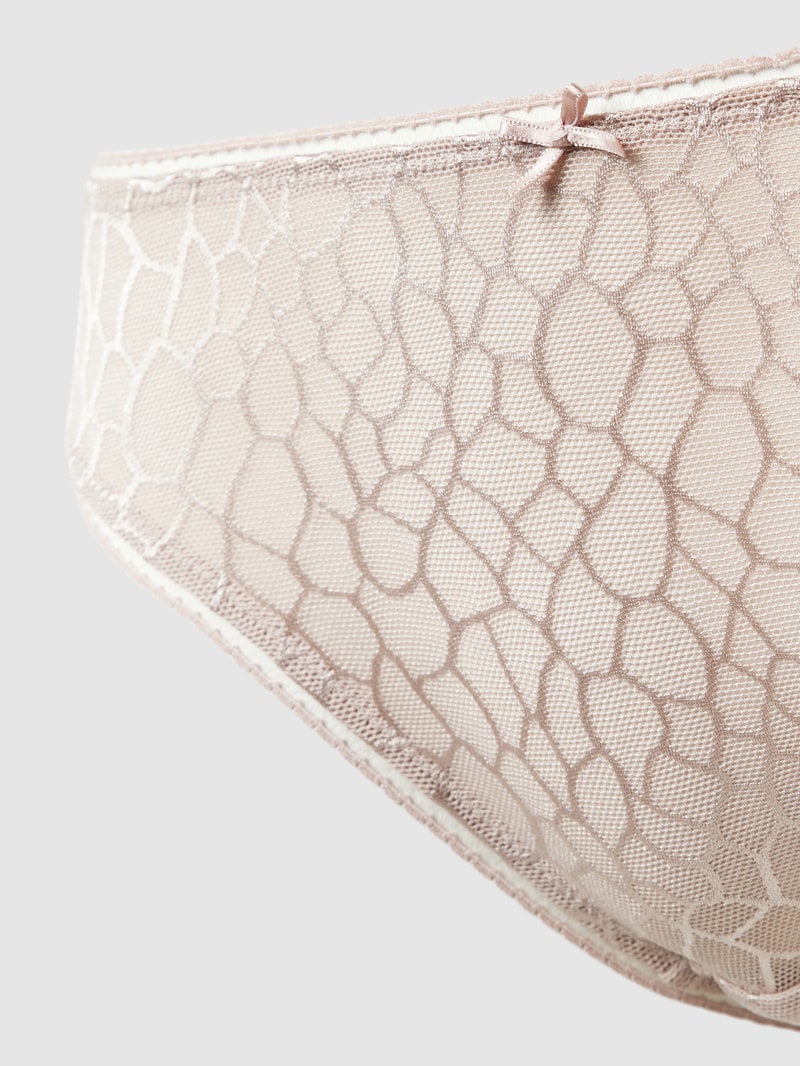 Slip mit Schleifen-Detail in beige