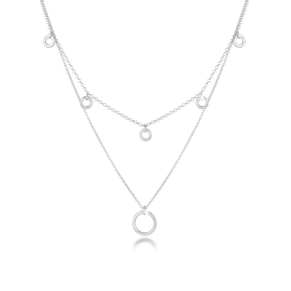 Elli Elli Collier pour dames Geo Design en 925/1000 argent massif collier
