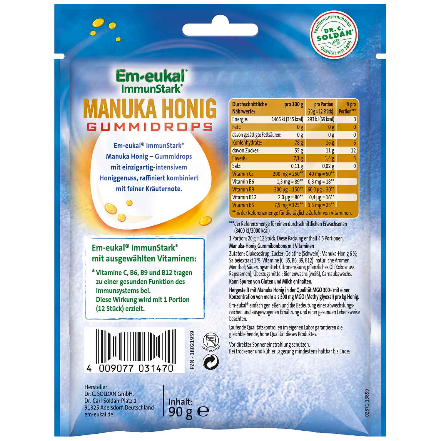 Em-eukal ImmunStark Gummidrops Manuka Honig 90g