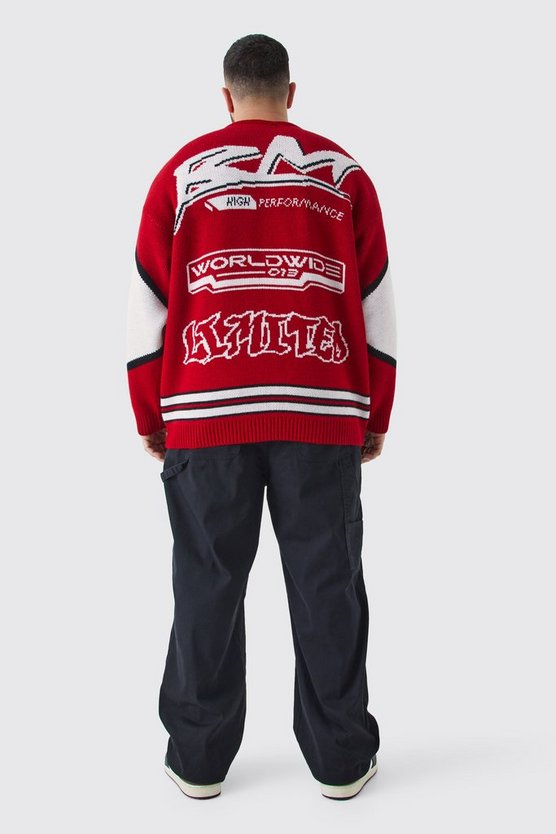 Plus Oversized Lace Up Hockey Jumper