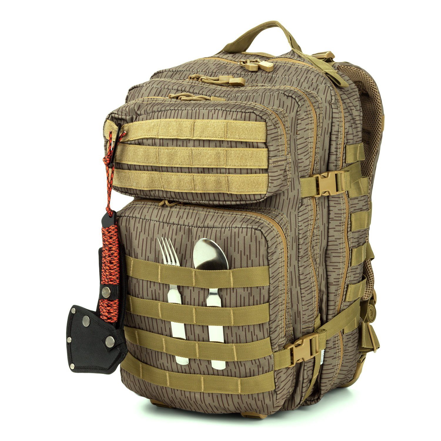 BLITZER Wanderrucksack Militär Rucksack Assault 30L oder 50L Einsatzrucksack, Nylon 900D