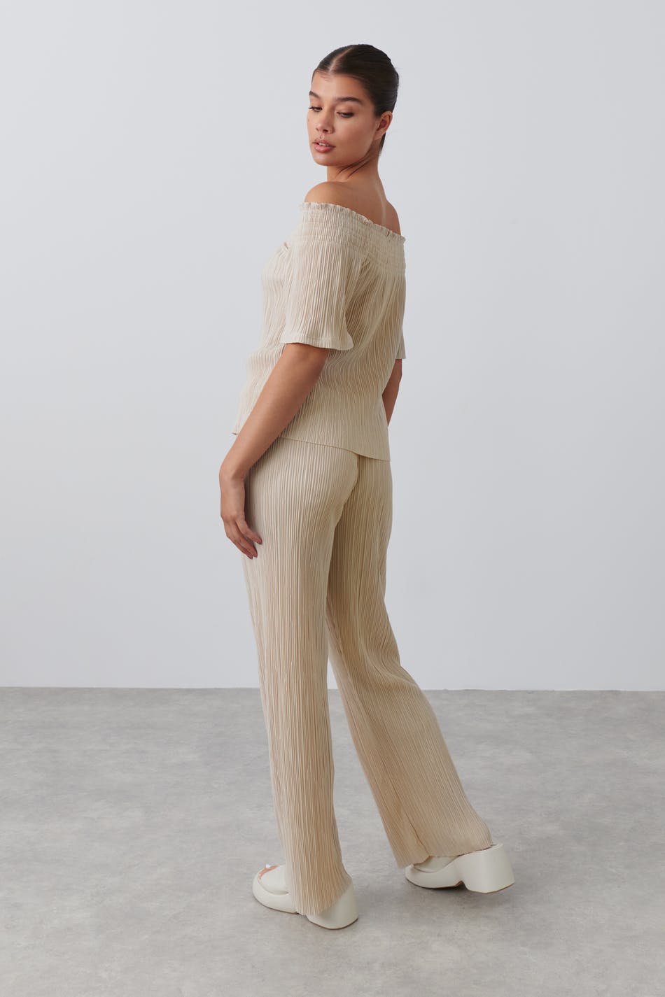 Plisse trousers