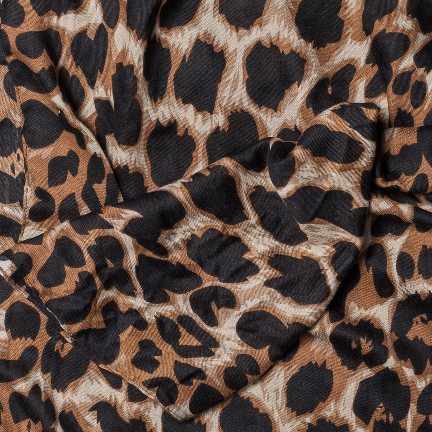 Foulard camel imprimé léopard