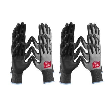Milwaukee Zubehör 4932480507 12er-Pack Hi-Dex Arbeitshandschuhe Schnittschutzklasse 2/B - 8/M - 12 Paar