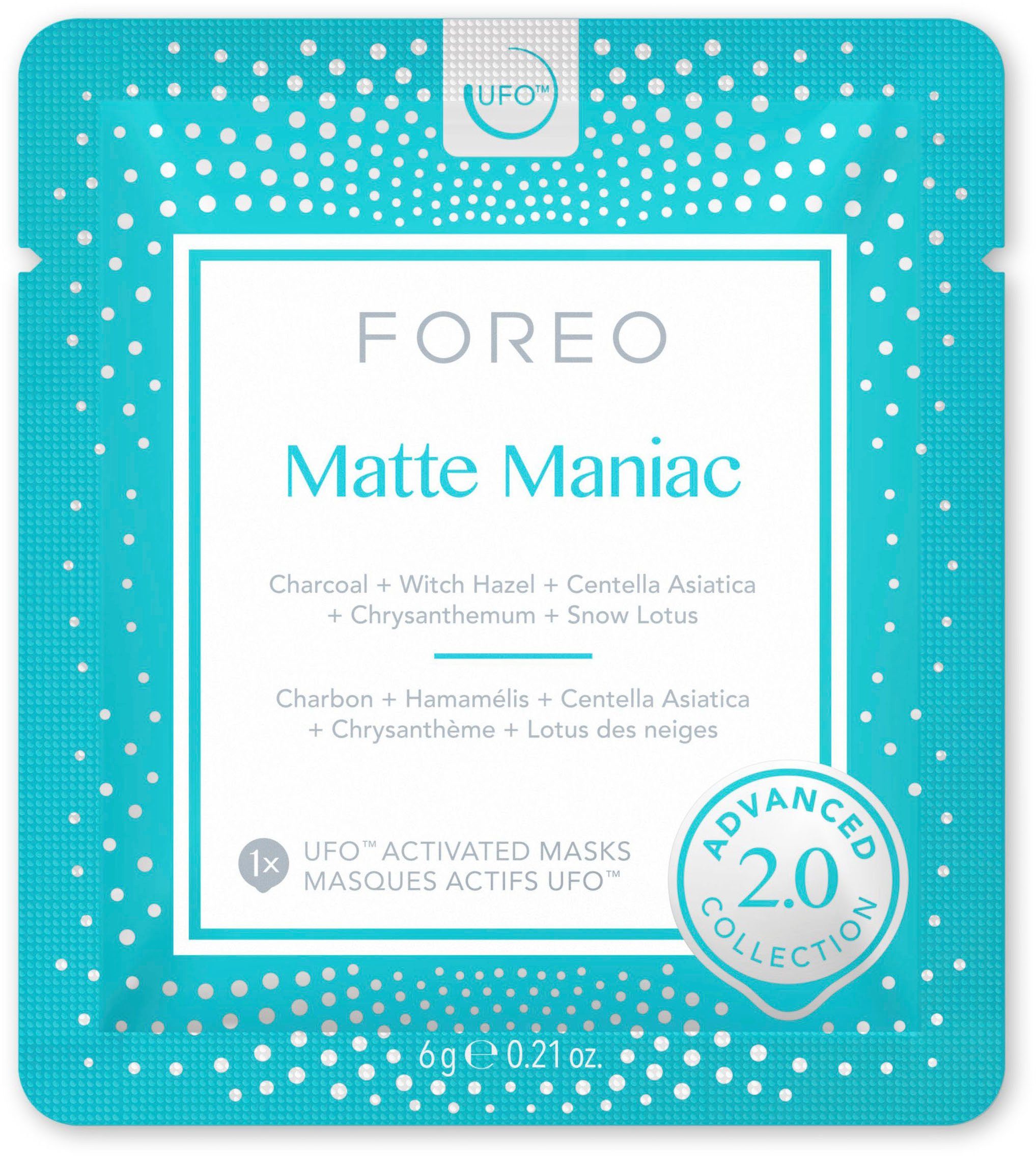 FOREO Gesichtsmaske UFO™ Mask Matte Maniac 2.0 Packung, 6-tlg., komptibel mit UFO™ & UFO™ mini