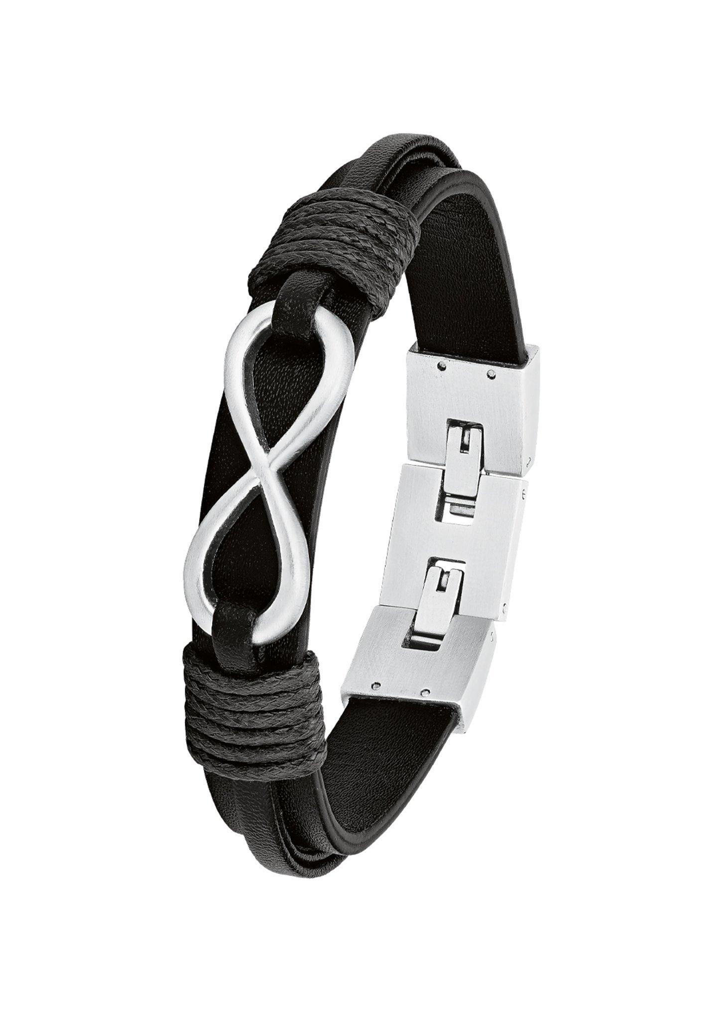 Armband aus Leder und Edelstahl  272.908.6412.4280-99B0