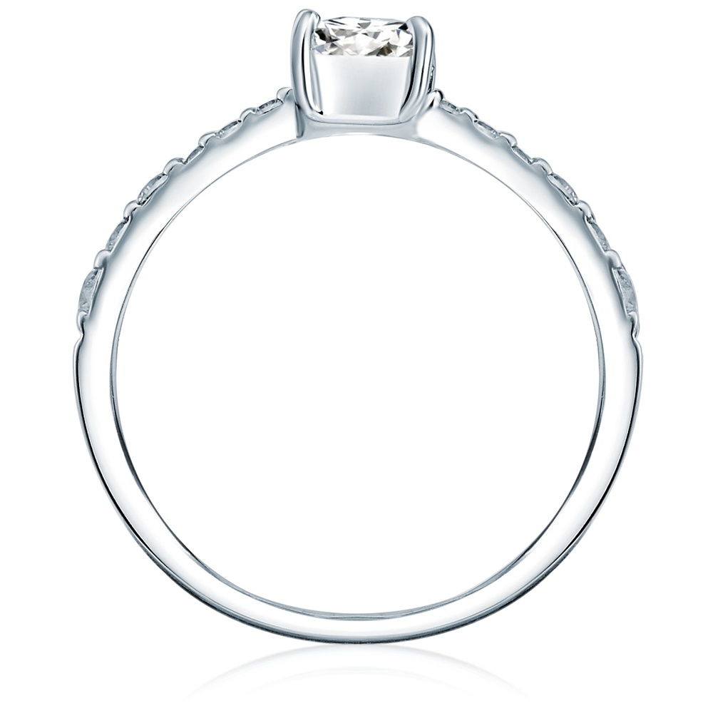 Trilani Bague en argent Argent sterling Oxyde de zirconium (CZ) en Argent Bague