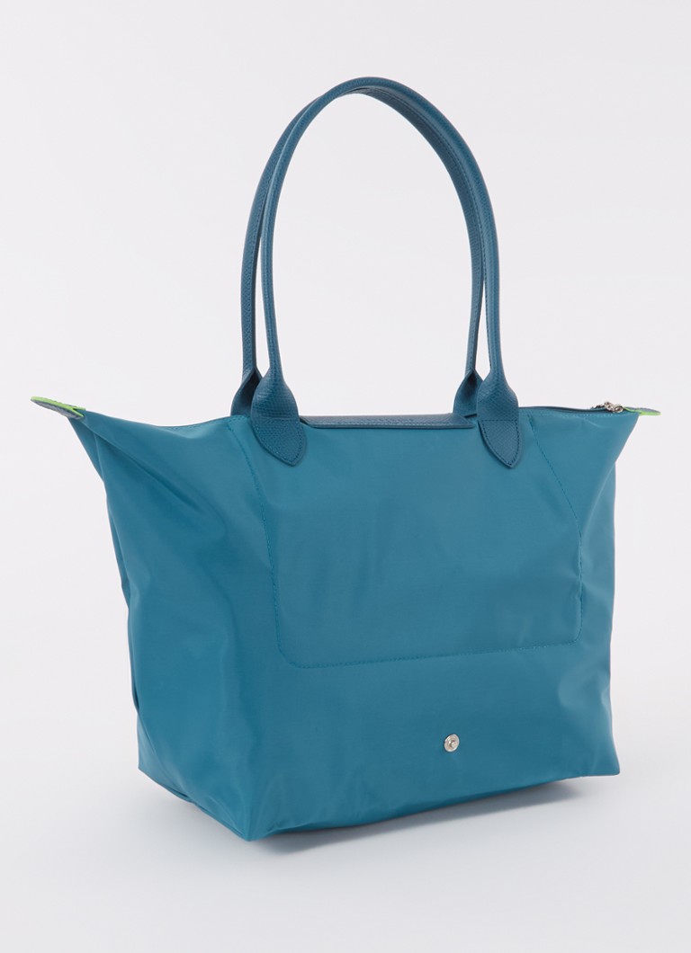 Longchamp Le Pliage Vihreä olkalaukku L nahkayksityiskohdilla
