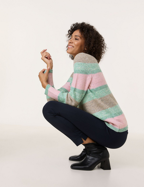 Strickpullover mit Blockstreifen