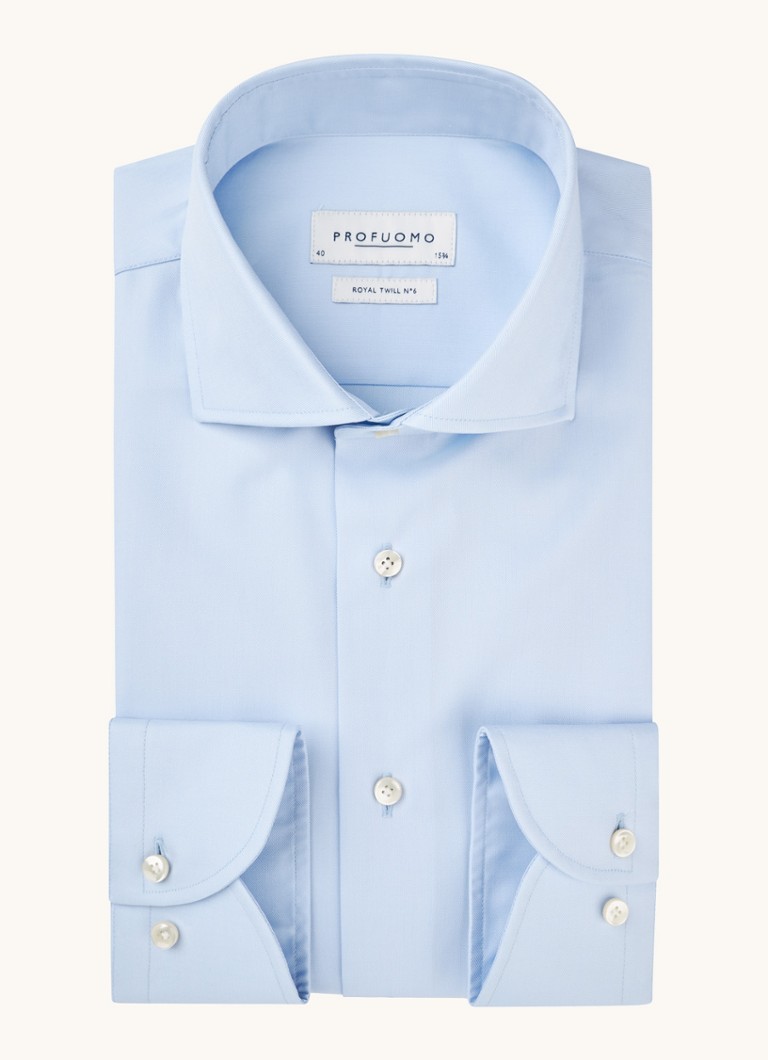 Profuomo Svetlo modra slim fit srajca s širokim ovratnikom