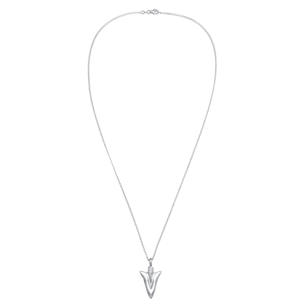 KUZZOI KUZZOI Collier Hommes Pendentif Flèche pointe en Argent Sterling 925 Bijoux