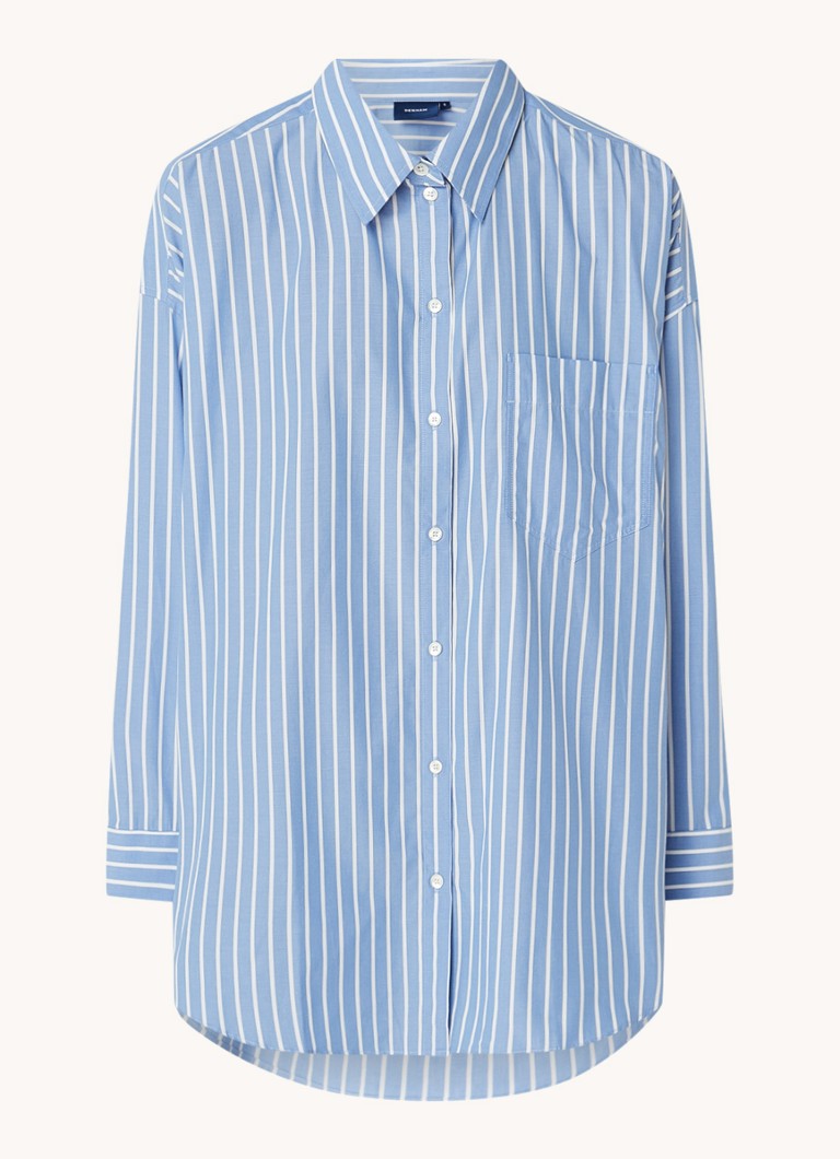 Μπλούζα Denham Mika Oversized με τσέπη στο στήθος και ριγέ σχέδιο