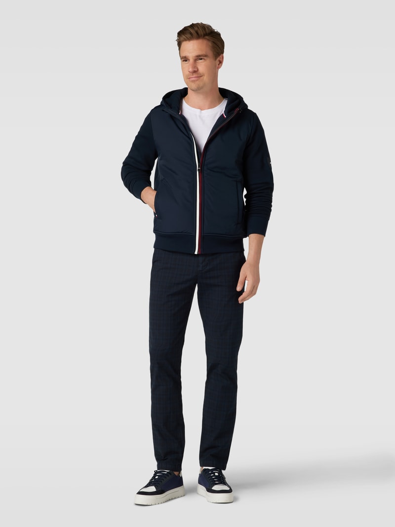 Sweatjacke mit Label-Detail in marineblau