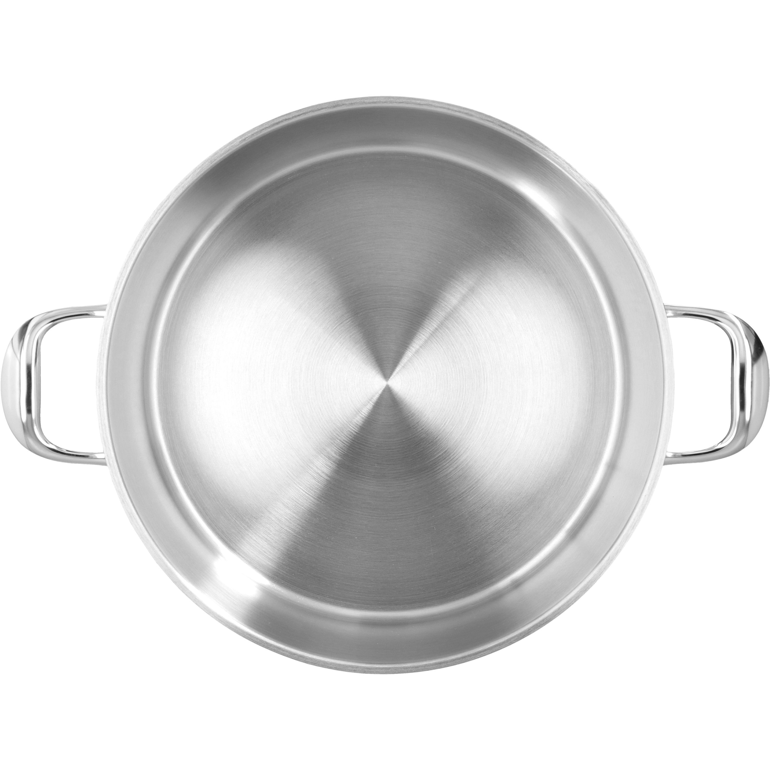 Bratentopf mit Deckel 28 cm, 18/10 Edelstahl