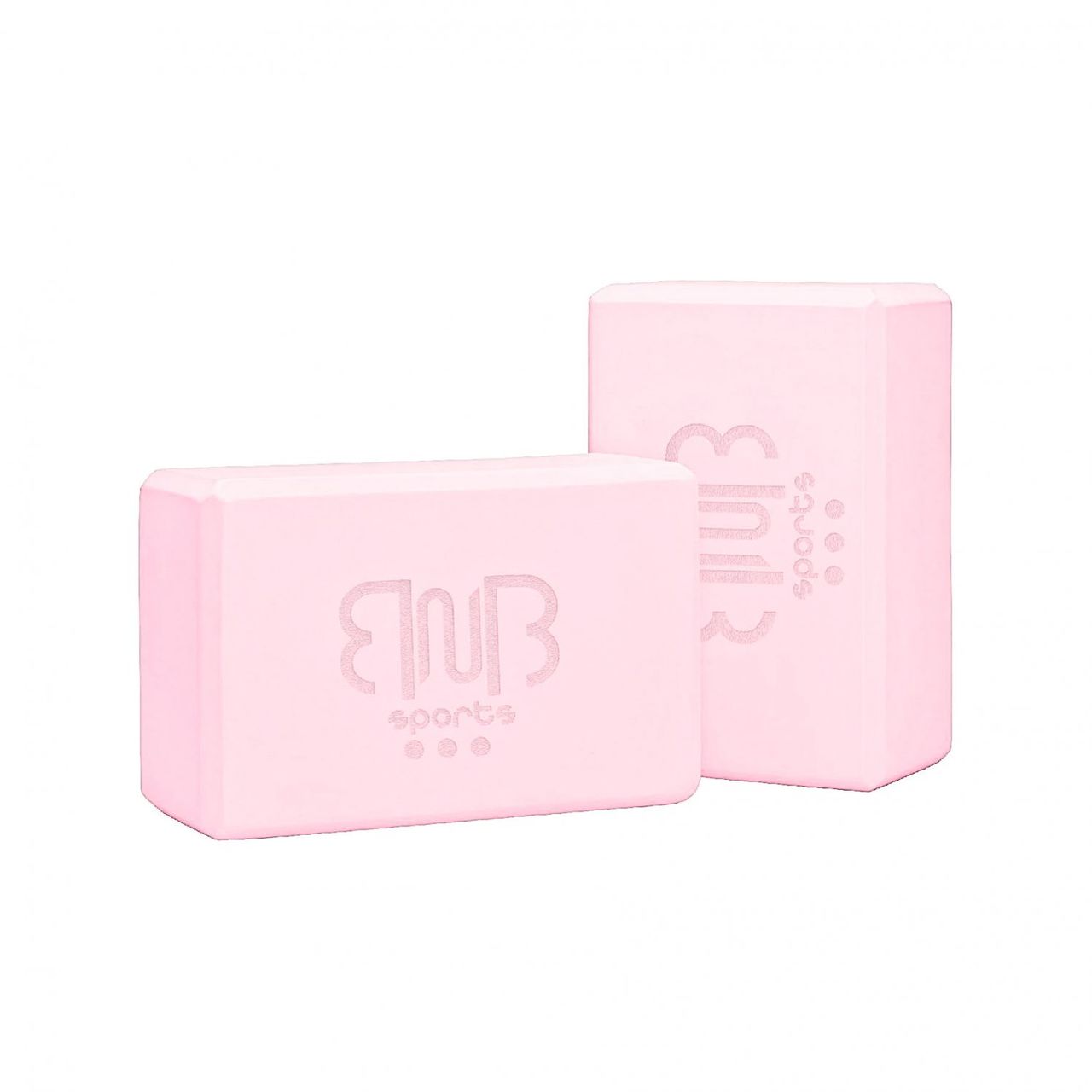 BnB Sports 2er Pack Premium Yoga Blöcke Stabile Sportmatte, rutschfest, rosa