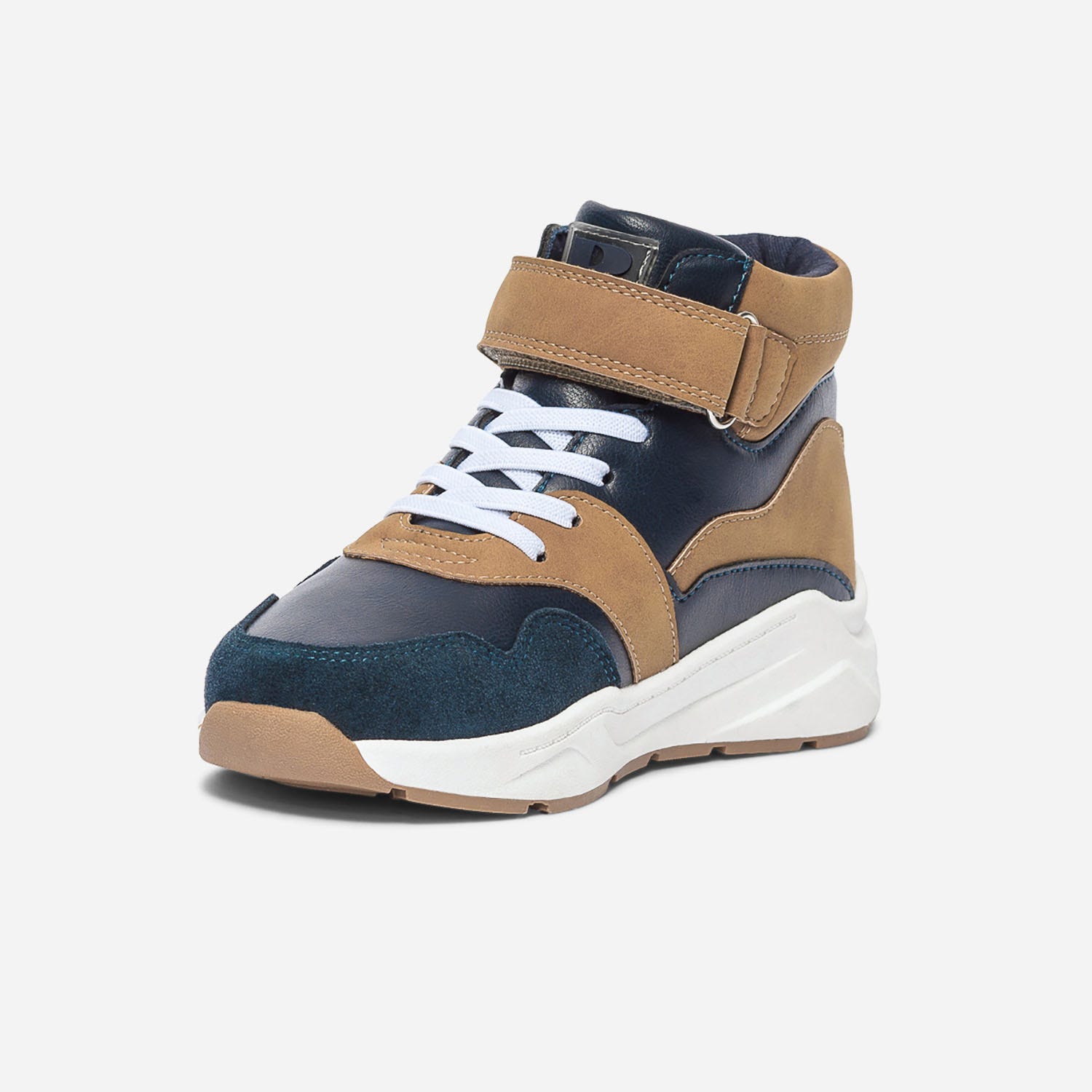 Basket dad shoes BUGGY marine et ocre bi matière