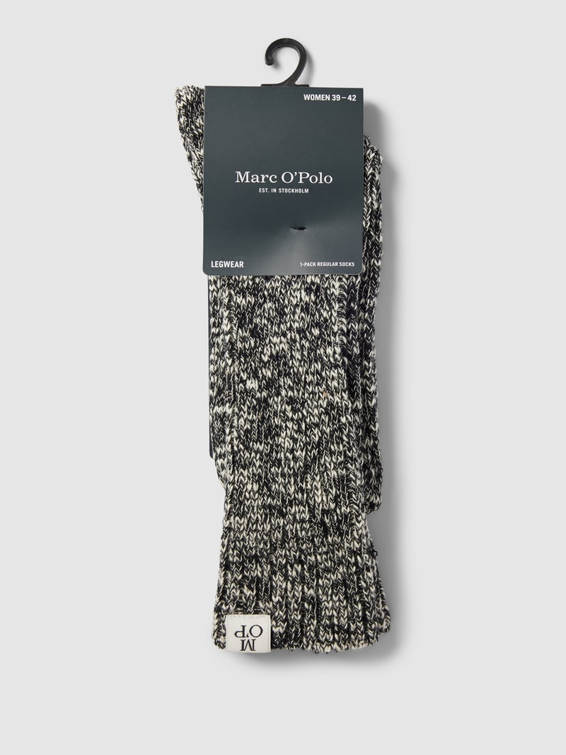 Socken mit Label-Detail Modell 'Henriette' in schwarz