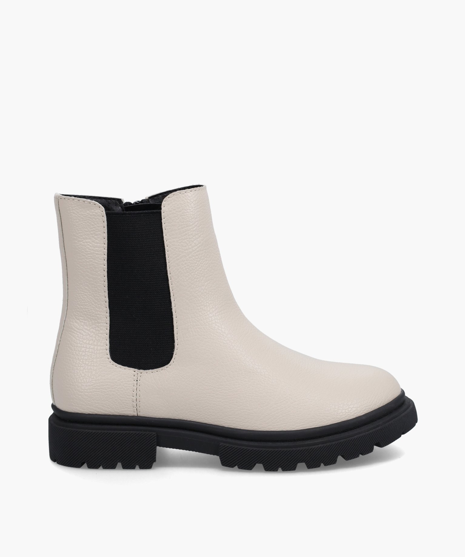 Chelsea boots fille sur semelle crantée beige | GEMO