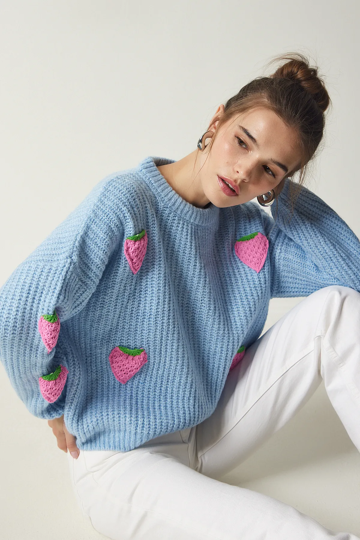 Happiness İstanbul  Pullover - Blau - Regular Fit