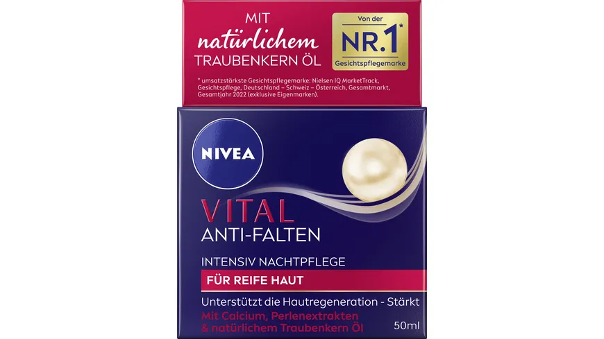 NIVEA VITAL Anti-Falten Intensiv Nachtpflege für Reife Haut 50 ml