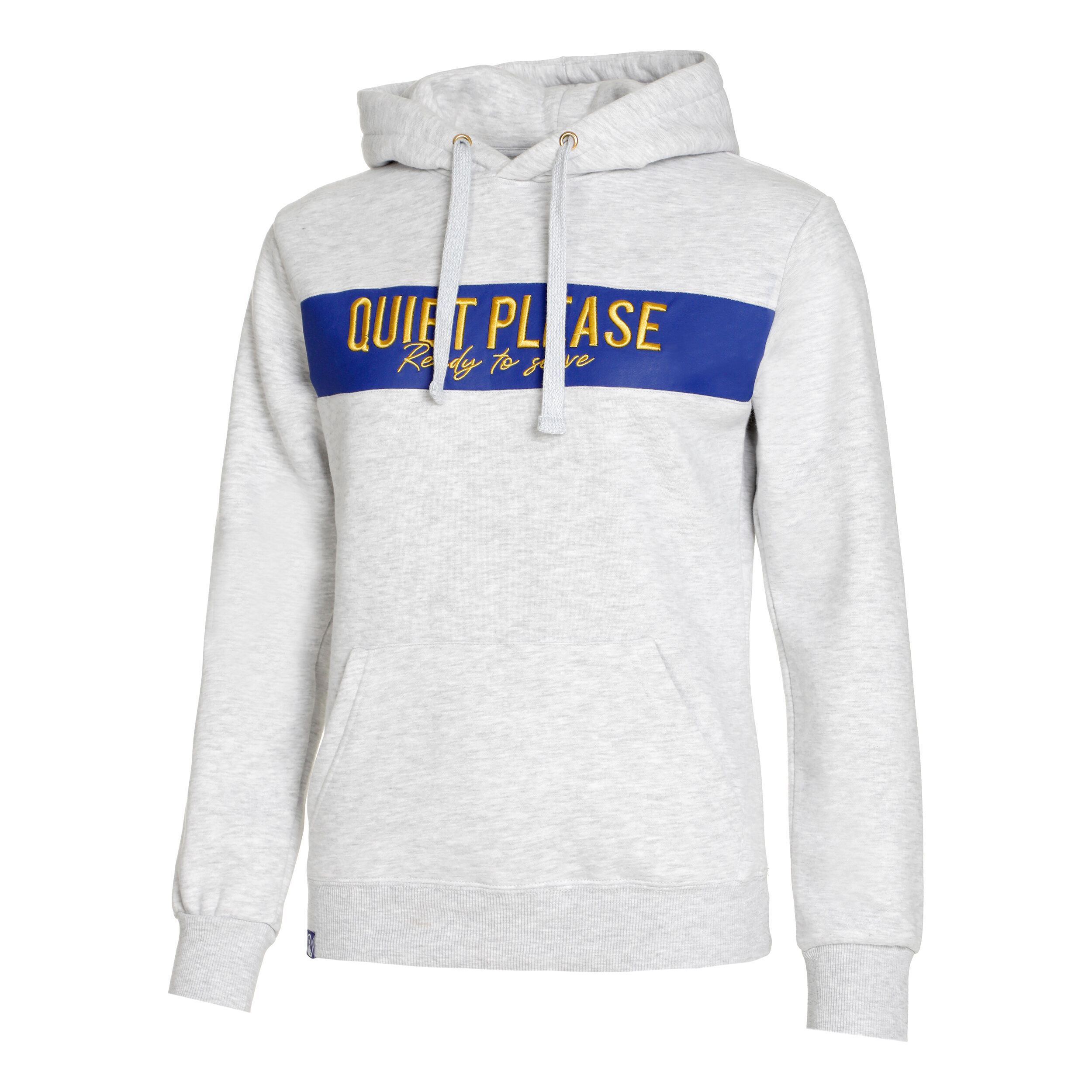 Retro Stripe Block Hoody Damen - Hellgrau, Blau
