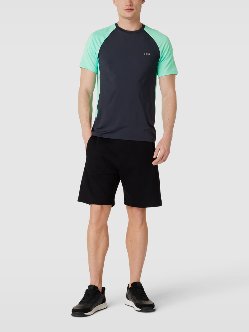T-Shirt mit Rundhalsausschnitt Modell 'Tee Active' in marineblau