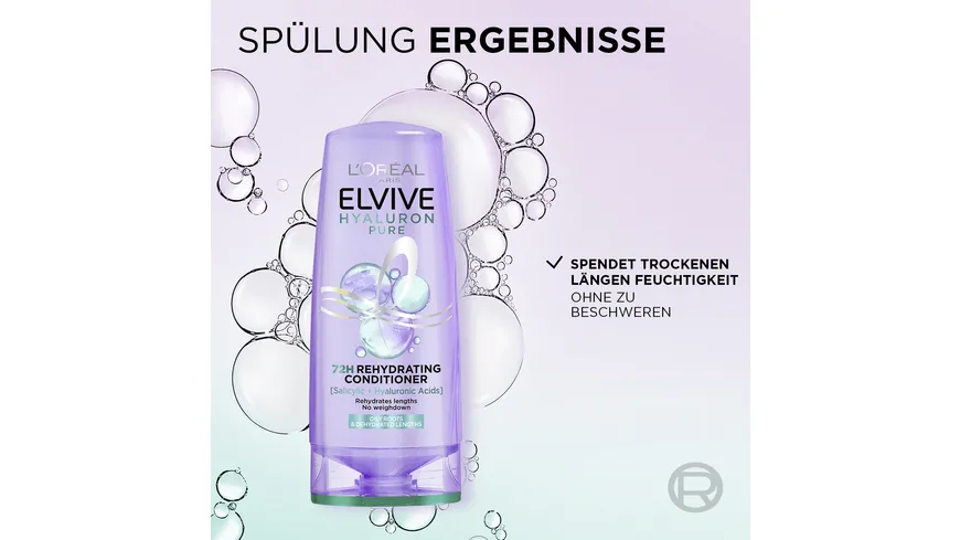 L'oréal Paris Elvital Hydra Hyaluronic Pure entfettendes Shampoo 300 ml