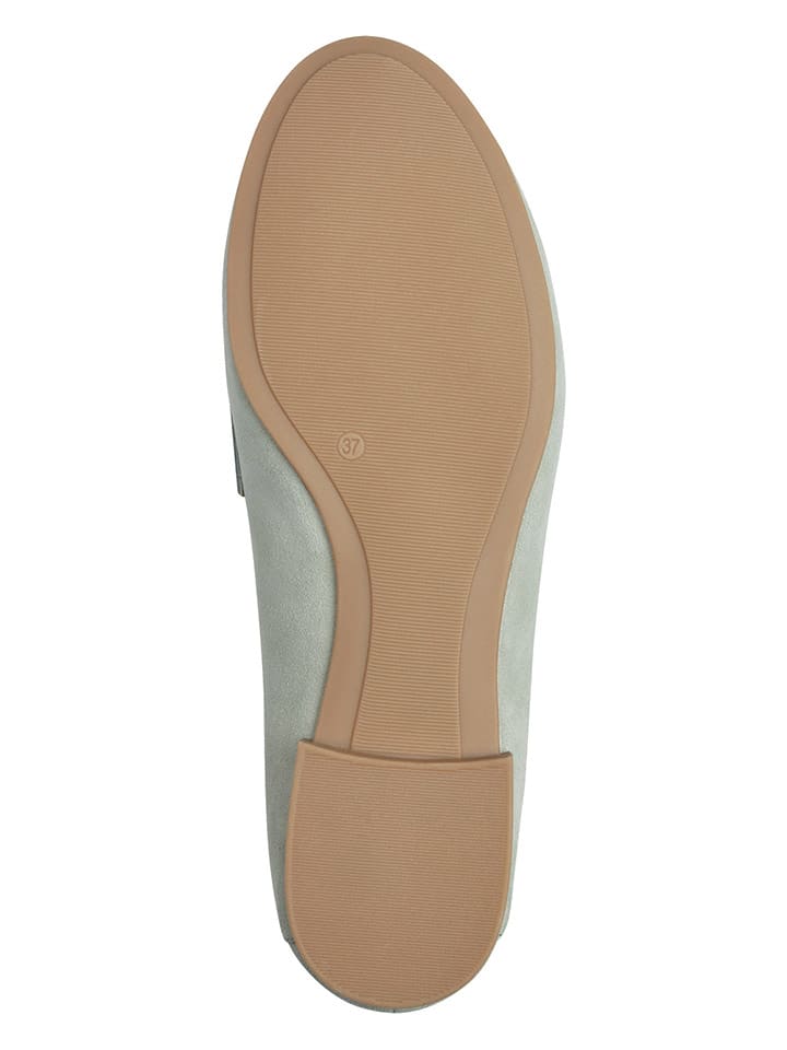 s.Oliver Leder-Slipper in Hellgrün günstig kaufen