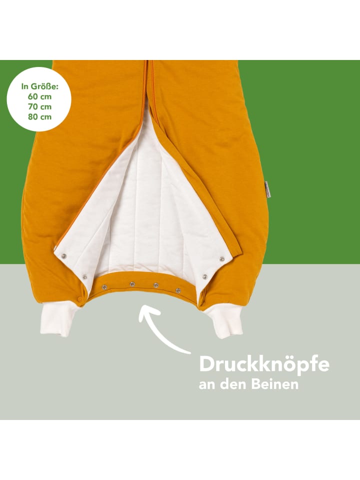 Schlummersack Schlafsack mit Füßen, 3.5 TOG in Orange günstig kaufen 122/128