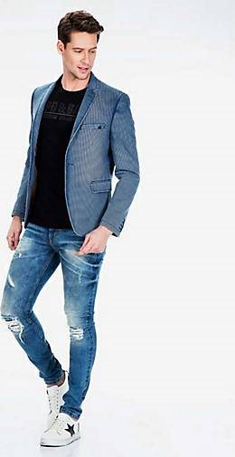 Cipo & Baxx Sakko im lässigen Jeans-Style